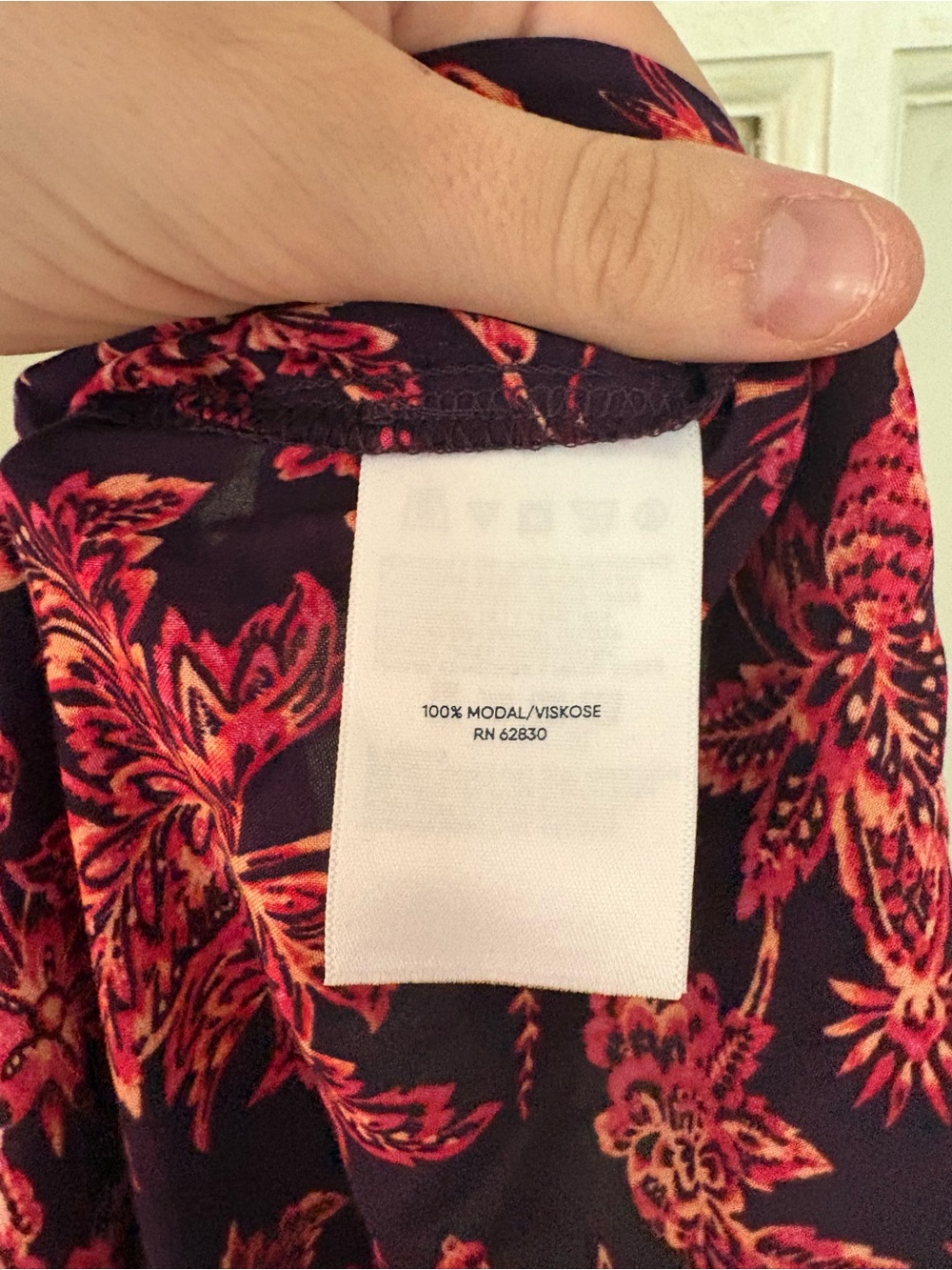 Lands' End Navy Coverup with Red Floral Print - M/L - Picture 5 of 5